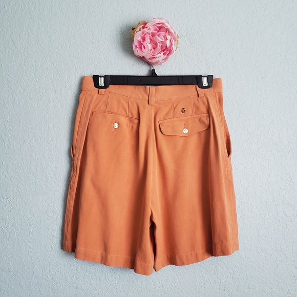 Vintage Tommy Bahama Orange Silk Shorts - Picture 4 of 6